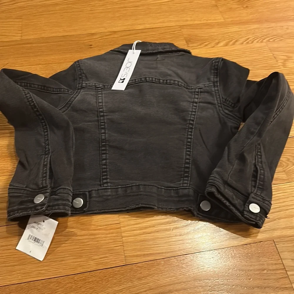 JOE’S JEANS girls Distressed Onyx Denim Jacket